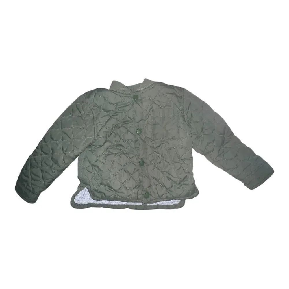 Gymboree Toddler Boy Green Quilted Jacket Lined 3T EUC